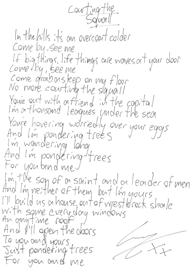 Courting the Squall lyrics FINAL