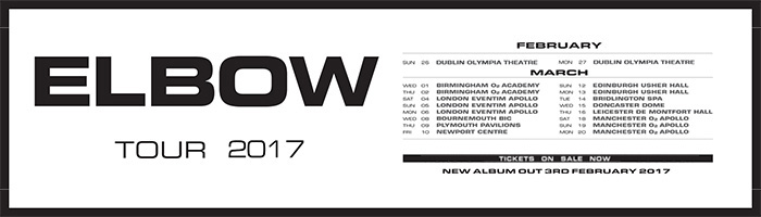 ELBOW 2017 TOUR DATES NOW ON SALE