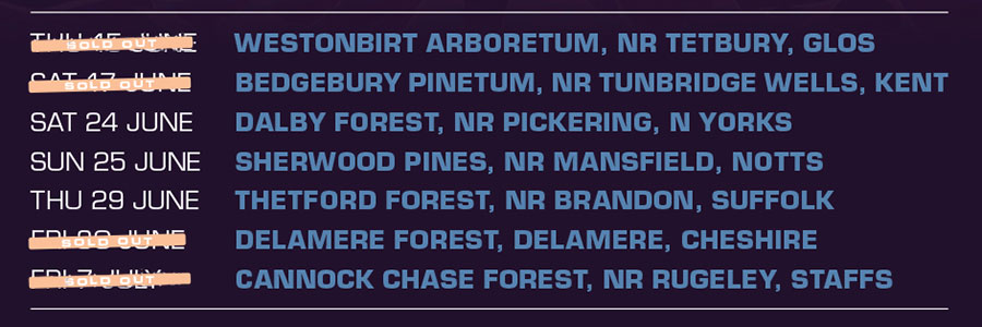 elbow’s Forest Live shows start this week